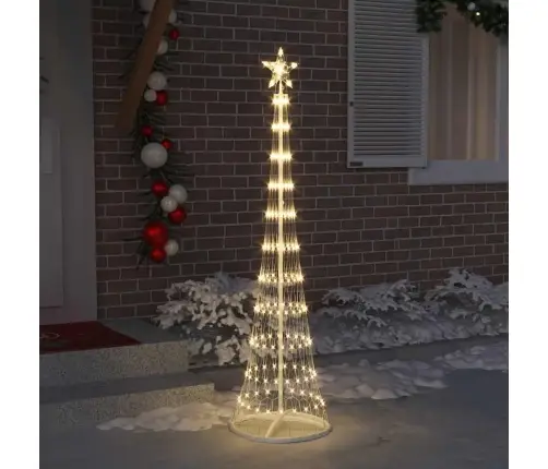 Led Jõulupuu Koos 230 Led-Iga Soe Valge 51 X 51 X 190 Cm Metall