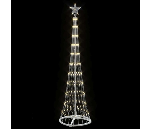 Led Ziemassvētku Koks Silti Balts 138.5 X 138.5 X 399 Cm Metāla Vidaxl