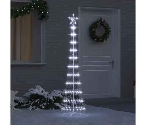 Led Jõulupuu Koos Alusega Külm Valge 51 X 51 X 190 Cm Metall