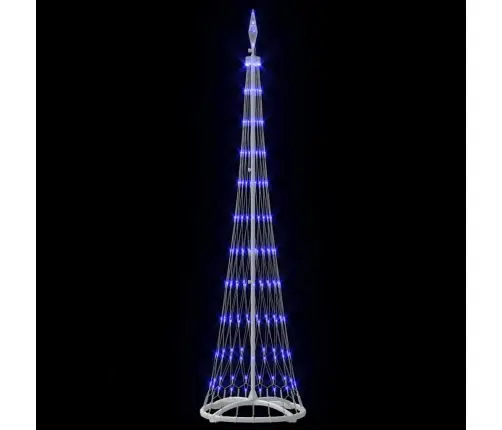 Led Ziemassvētku Koks Zila 138.5 X 138.5 X 399 Cm Metāla Vidaxl