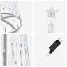 Led Ziemassvētku Koks Vēsi Balts 138.5 X 138.5 X 399 Cm Metāla Vidaxl Led Ziemassvētku Koks Vēsi Balts 138.5 X 138.5 X 399 Cm Metāla Vidaxl