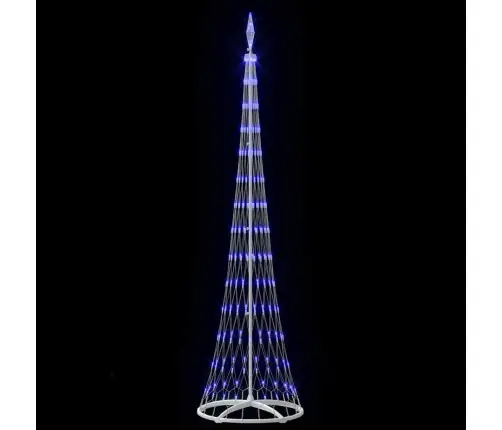 Led Ziemassvētku Koks Zila 138.5 X 138.5 X 399 Cm Metāla Vidaxl