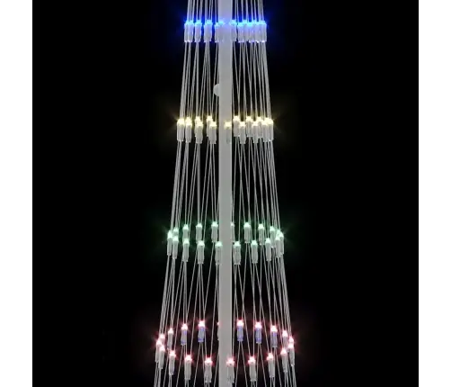 Led Kalėdų Medis Įvairiaspalvis 70 X 70 X 250 Cm Metalas