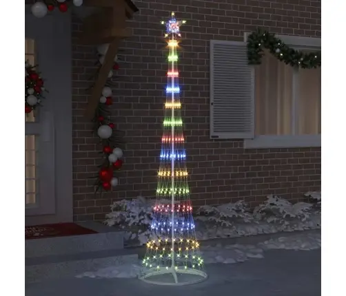 Led Kalėdų Medis Įvairiaspalvis 70 X 70 X 250 Cm Metalas