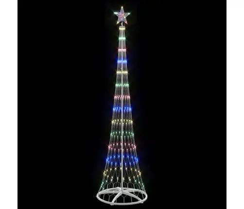 Led Kalėdų Medis Įvairiaspalvis 70 X 70 X 250 Cm Metalas