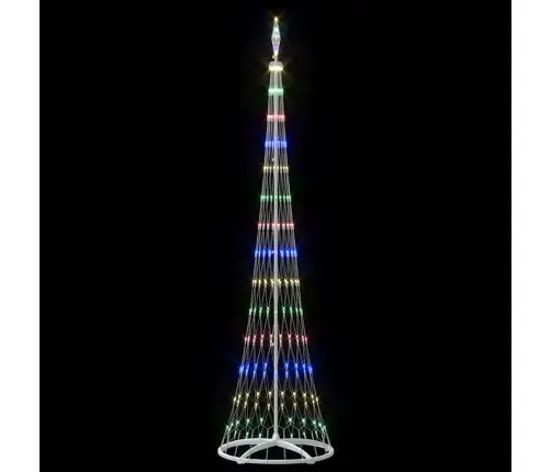 Led Kalėdų Medis Įvairiaspalvis 70 X 70 X 250 Cm Metalas