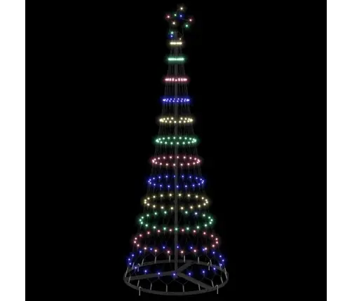 Led Ziemassvētku Koks Daudzkrāsains 138.5 X 138.5 X 399 Cm Vidaxl