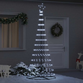 Led Ziemassvētku Koks Vēsi Balts 100 X 100 X 250 Cm Metāla Vidaxl