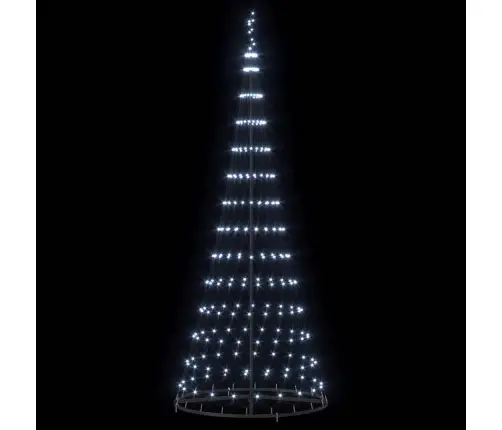 Led Ziemassvētku Koks Vēsi Balts 138.5 X 138.5 X 399 Cm Metāla Vidaxl