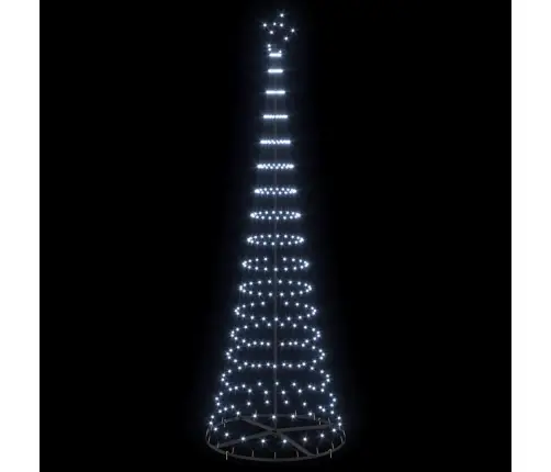 Led Ziemassvētku Koks Vēsi Balts 138.5 X 138.5 X 399 Cm Metāla Vidaxl