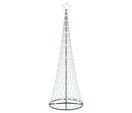 Led Ziemassvētku Koks Vēsi Balts 138.5 X 138.5 X 399 Cm Metāla Vidaxl