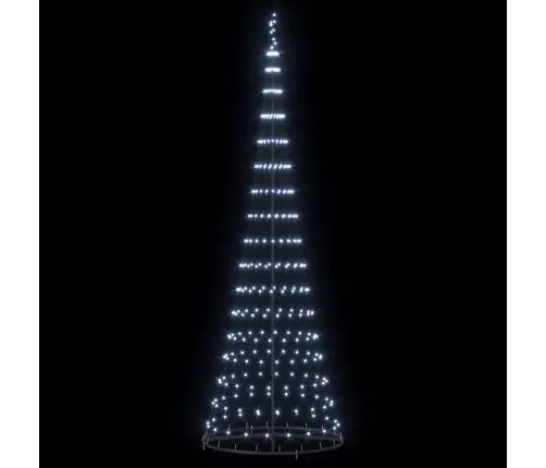 Led Ziemassvētku Koks Vēsi Balts 138.5 X 138.5 X 399 Cm Metāla Vidaxl