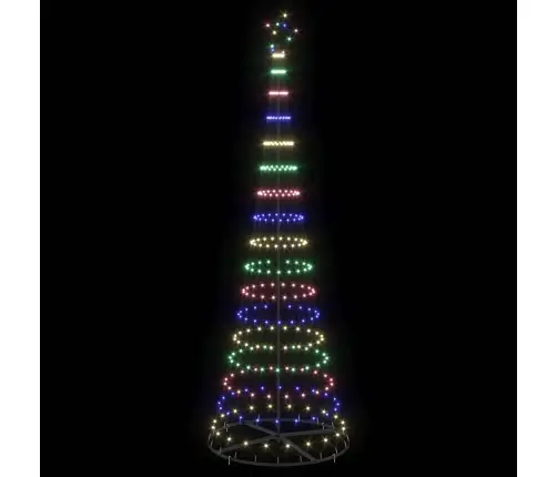 Led Ziemassvētku Koks Daudzkrāsains 138.5 X 138.5 X 399 Cm Vidaxl