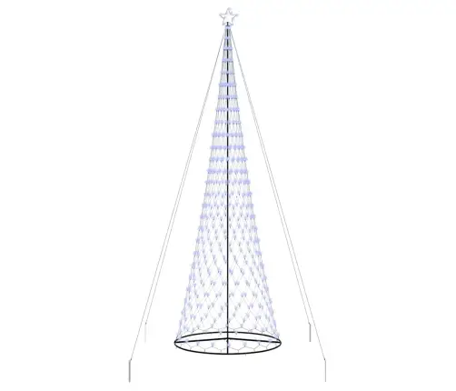 Led Ziemassvētku Koks Zila 138.5 X 138.5 X 399 Cm Metāla Vidaxl