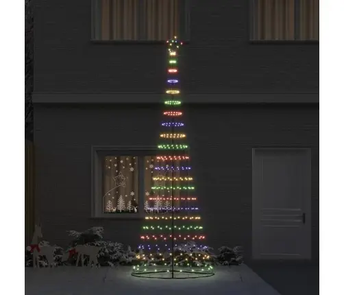 Led Ziemassvētku Koks Daudzkrāsains 138.5 X 138.5 X 399 Cm Vidaxl