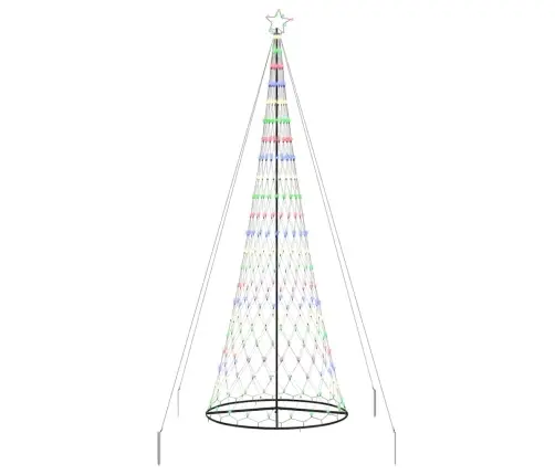 Led Ziemassvētku Koks Daudzkrāsains 138.5 X 138.5 X 399 Cm Vidaxl