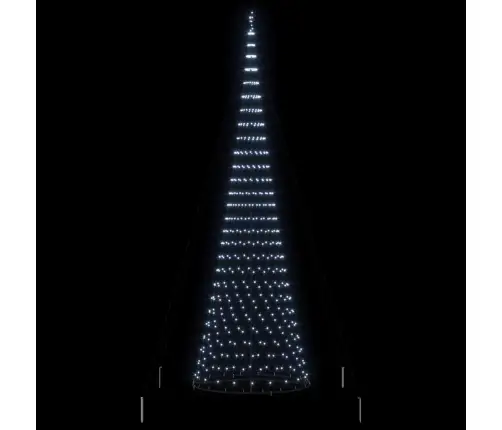 Led Kalėdų Medis S Stovu Šalta Balta 160 X 160 X 500 Cm Metalas