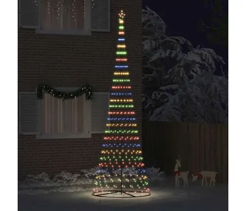 Led Kalėdų Medis Įvairiaspalvis 160 X 160 X 500 Cm Metalas