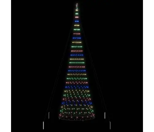 Led Kalėdų Medis Įvairiaspalvis 160 X 160 X 500 Cm Metalas