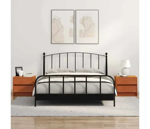 Naktiniai Staliukai 2 Pcs Vaško Ruda 40 X 30.5 X 35.5 Cm