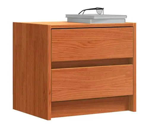 Naktiniai Staliukai 2 Pcs Vaško Ruda 40 X 30.5 X 35.5 Cm