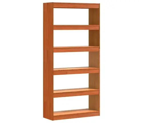 Grāmatplaukts Vaks Brūns 80 X 30 X 167,5 Cm Ciets Priedes Koks Vidaxl