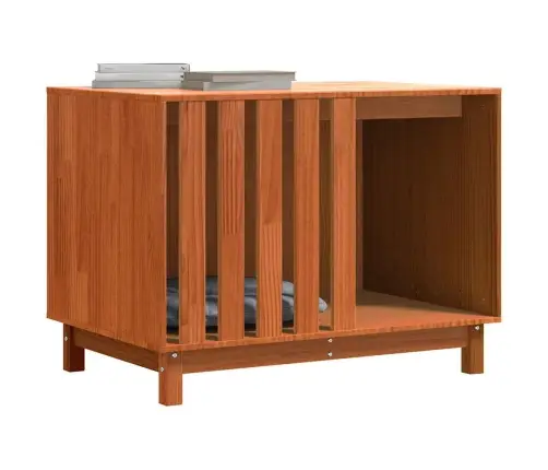 Suņu Māja Vaks Brūns 90 X 60 X 67 Cm Ciets Priedes Koks Vidaxl