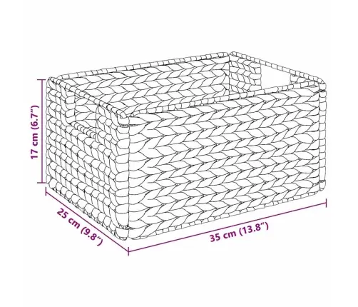 Ladustamiskorvid 2 Pcs Neutraalne 35 X 25 X 17 Cm Vesihüatsint