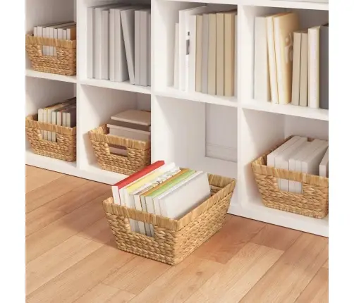 Glabāšanas Grozi 2 Pcs Dabiska 38 X 28 X 15 Cm Ūdens Hiacintes Vidaxl