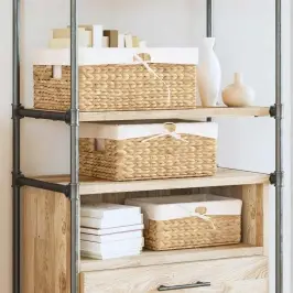 Glabāšanas Grozi 3 Pcs Dabiska 40 X 30 X 18 Cm Ūdens Hiacintes Vidaxl