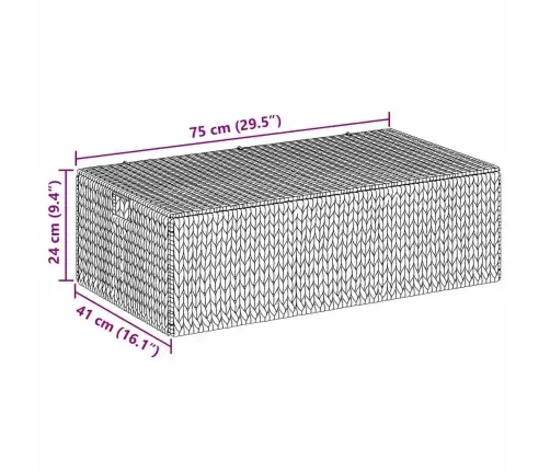 Uzglabāšanas Kaste Brūna 75 X 42 X 23 Cm Ūdens Hiacintes Vidaxl