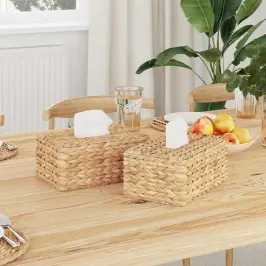 Salvetes Kastes Vāki 2 Pcs Ūdens Hiacintes 27.5 X 16.5 X 14 Cm Vidaxl