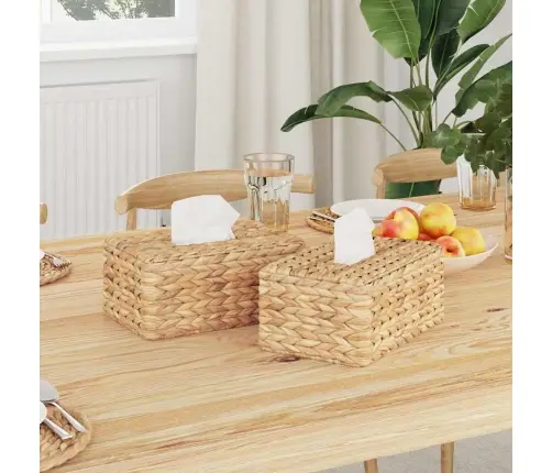 Salvetes Kastes Vāki 2 Pcs Ūdens Hiacintes 27.5 X 16.5 X 14 Cm Vidaxl