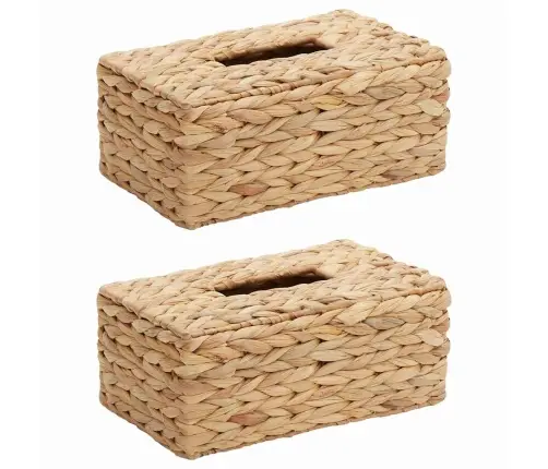 Salvetes Kastes Vāki 2 Pcs Ūdens Hiacintes 27.5 X 16.5 X 14 Cm Vidaxl