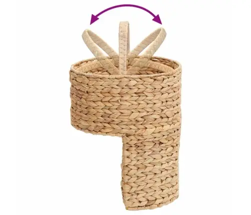 Grozs Kāpnēm Dabiska 28 X 26 X 44 Cm Ūdens Hiacintes Vidaxl