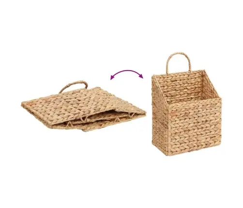 Karājošais Grozs Dabiska 30 X 17,5 X 38 Cm Ūdens Hiacintes Vidaxl