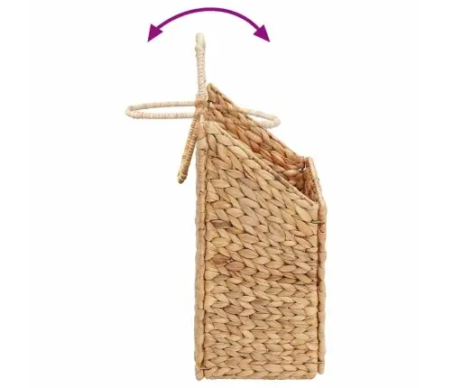 Karājošais Grozs Dabiska 30 X 17,5 X 38 Cm Ūdens Hiacintes Vidaxl