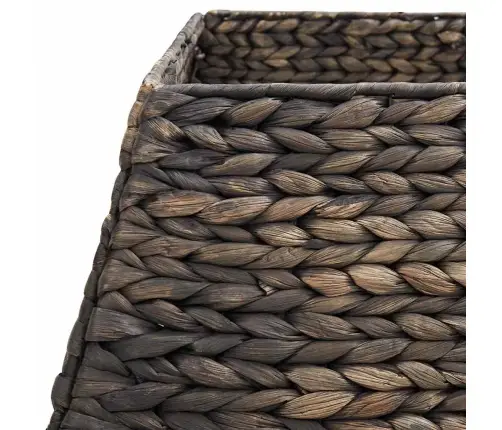 Ziemassvētku Koka Apmale Melna 50 X 50 X 25 Cm Ūdens Hiacintes Vidaxl