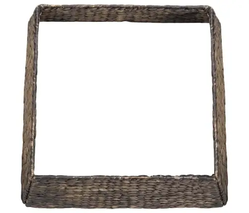 Ziemassvētku Koka Apmale Melna 50 X 50 X 25 Cm Ūdens Hiacintes Vidaxl