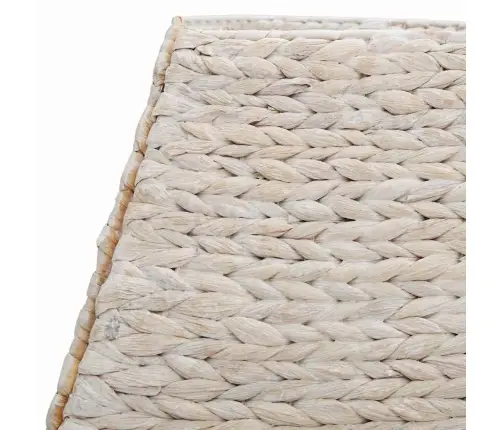 Ziemassvētku Koka Apmale Balts 60 X 60 X 28 Cm Ūdens Hiacintes Vidaxl