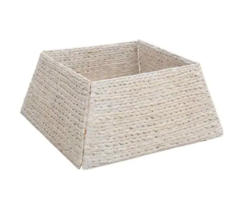 Ziemassvētku Koka Apmale Balts 60 X 60 X 28 Cm Ūdens Hiacintes Vidaxl