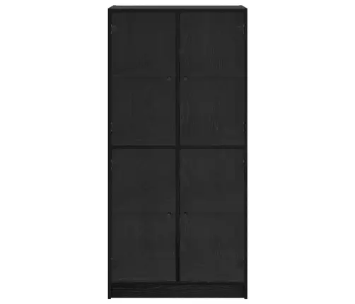 Augstais Skapītis Melns Ozolkoks 68 X 37 X 142 Cm Vidaxl