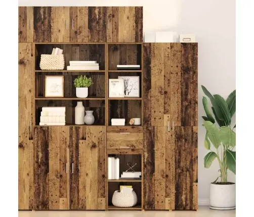 Augstais Skapītis Ar Atvilktni Vecs Koks 40 X 42,5 X 185 Cm Vidaxl