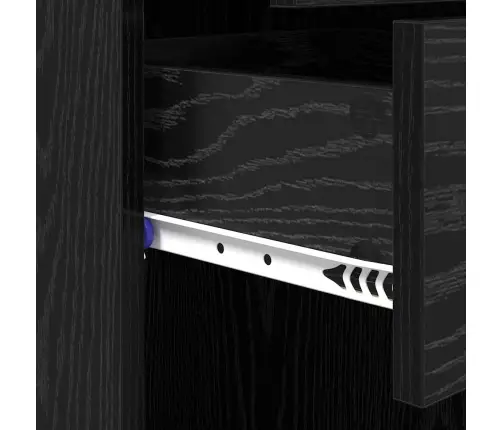 Aukštas Spintelė Su Stalčių Juodas Ąžuolas 40 X 42,5 X 185 Cm