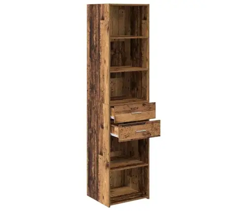 Augstais Skapītis Ar Atvilktni Vecs Koks 45 X 42,5 X 185 Cm Vidaxl