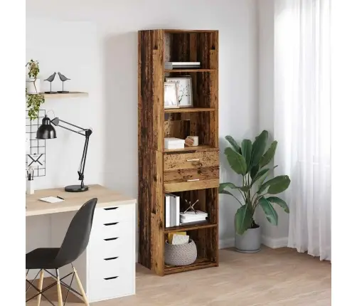 Aukštas Spintelė Su Stalčių Senovinis Medis 50 X 42,5 X 185 Cm