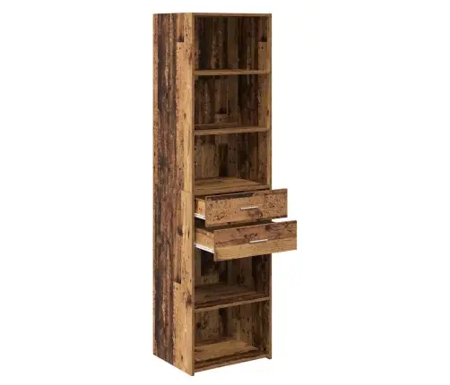 Aukštas Spintelė Su Stalčių Senovinis Medis 50 X 42,5 X 185 Cm