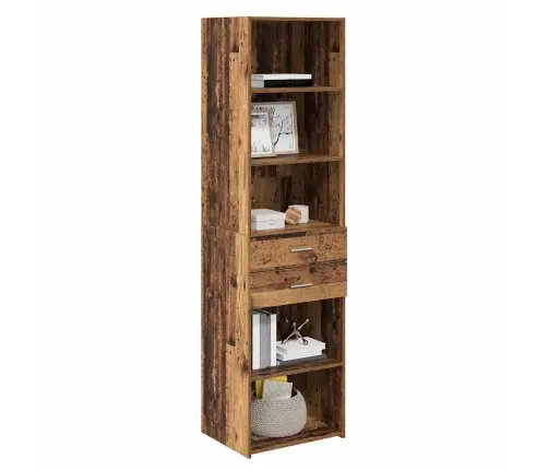 Aukštas Spintelė Su Stalčių Senovinis Medis 50 X 42,5 X 185 Cm