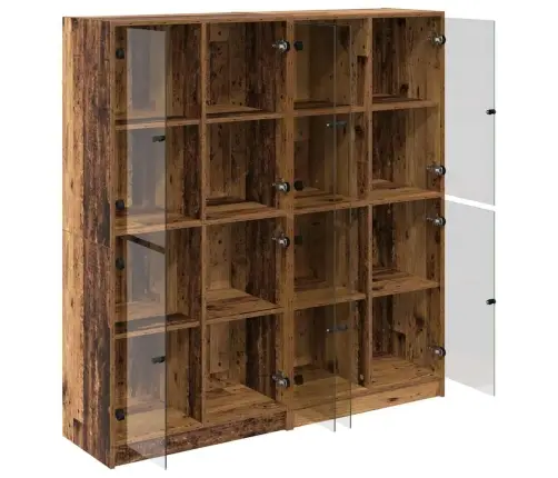 Augstais Skapītis 2 Pcs Vecs Koks 136 X 37 X 142 Cm Vidaxl