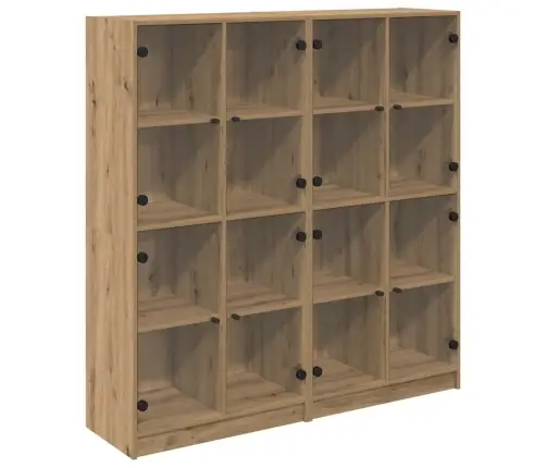 Augstais Skapītis 2 Pcs Artisānā Ozols 136 X 37 X 142 Cm Vidaxl